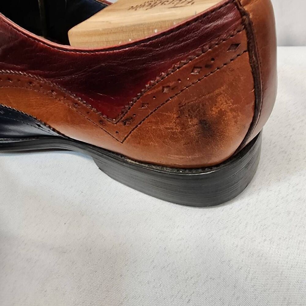 Steve Madden Men's 9 Multi Color Oxford Dress Shoes Lace-Up Leather Workwear - Picture 7 of 11